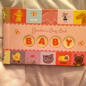 Grandma's Brag Book - Pink and Orange Baby Photo Album